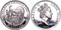 Cook Inseln 50 Dollar 500 Years of America - Elizabeth II -
