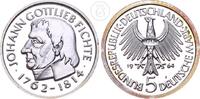 BRD Silbermedaille Johann Gottlieb Fichte - 1/25 Unze Feinsilber 5 Mark als kleine Medaille -