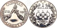 USA One Dollar Olymische Sommerspiele in Seoul 1988 - Fackel - Gedenkmünze -