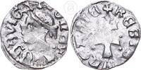 Ungarn Mittelalter Denar Ludwig I. (1342-1382) Sarazenenkopf / Doppelkreuz -