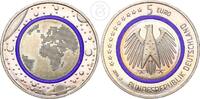 Deutschland BRD 5 Euro Blauer Planet Erde - mit Polymerring -