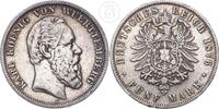 Württemberg 5 Mark 5 Reichsmark König Karl (1864-1891) -