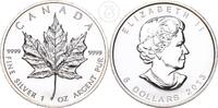 Kanada 5 Dollar 1 Unze 1 Unze Silber Maple Leaf - 1 oz Silber -