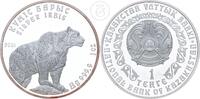 Kasachstan 1 Tenge - 1 Unze Silber Schneeleopard 1 oz Feinsilber -