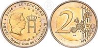 Luxemburg 2 Euro Monogramm Großherzog Henri -