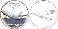 Deutschland BRD Silbermedaille Lufthansa Boeing 737 City Jet - Erster Linienflug 10.2.1968 -