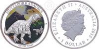 Australien 1 Dollar 1 Unze Silber Muttaburrasaurus - Australian Age of Dinosaurs - Silbermünze mit Farbapplikation -