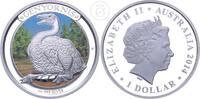 Australien 1 Dollar 1 Unze Silber Genyornis - Australian Age of Dinosaurs - Silbermünze mit Farbapplikation -