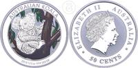 Australien 1/2 Dollar 1/2 Unze Silber Perth Mint: Koala mit Farbapplikation -