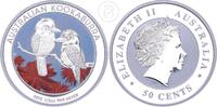 Australien 1/2 Dollar 1/2 Unze Silber Perth Mint: Kookaburra mit Farbapplikation -