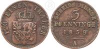 Brandenburg-Preußen 3 Pfennig Friedrich Wilhelm IV. -
