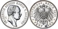 Sachsen 5 Mark König Friedrich August III. (1904-1918) -