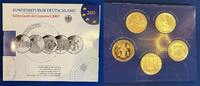 Deutschland BRD 5x 10 Euro Blister Offizieller Blister mit 10 Euro Gedenkmünzen - polierte Platte / Spiegelglanz -