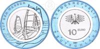 Deutschland BRD 10 Euro 10 € Gedenkmünze - Auf dem Wasser (Serie Luft bewegt) - Niob-Beschichtung -