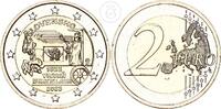 Slowakei 2 Euro 2 € Gedenkmünze - 200. Jahrestag Pferde-Eilpost Wien – Bratislava -