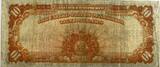 United States ten dollar 1922 gold certificate, pressed and small tape repair ZF