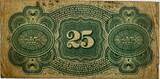 United States 25 cent 1863 fractional currency ZF