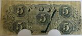 Confederated States five dollars 1863 cancelled ZF