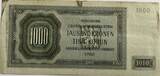 Bohemen and Moravia 1000 korun 1942 vlekken ZF