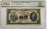 Dutch East-India five gulden 1943 Specimen, PCGS top pop! VF30