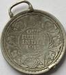 India rupee 1913 used as dog tag (First World War trench art, unique piece) FR