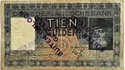 Nederland tien gulden 1939 met buiten omloop stempel ZF