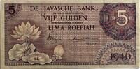Nederlands-Indië vijf gulden 1946 AU/UNC