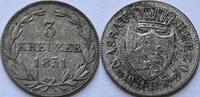 German States (Nassau) 3 kreuzer Willliam I (1816-1839) -