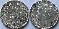 Nederland tien cent 1898 met originele muntglans PR-