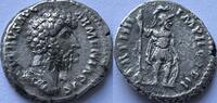 Roman Empire denarius Lucius Verus (161-169) lightly damaged field, but attractive portrait -