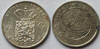Nederlands-Indië 1/10e gulden Met iets originele muntglans -