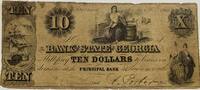 ten dollar 1865 bank of the State of Georgia FR