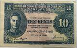 Malaya ten cent 1941 PR
