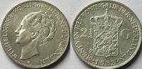 Nederland 2,5 gulden 1932 met grof haar ZF/PR