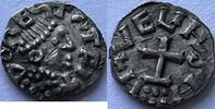 Frankische Rijk (Dorestad) tremissis ZJ (ca.650-670) zeer zeldzame munt van Madelinus (laag goud gehalte overeenkomend met Arent Pol) PR