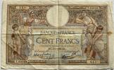 France 100 franc 1939 pinholes/stains ZF