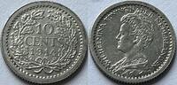 Nederland tien cent 1914 AU