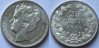 Nederland 25 cent 1905 superbe met volle originele muntglans UNC