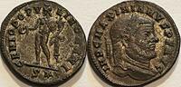 Roman Empire follis ND Maximianus (286-305) with some original silvering PR