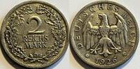 Germany two mark 1926D ZF
