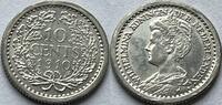 Nederland tien cent 1910 hoge kwaliteit AU