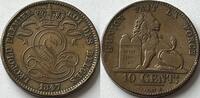 België tien centimes 1847/37 clear overdate, some scratches ZF