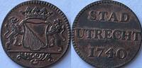 Noordelijke Nederlanden (Utrecht) duit 1740 met veel originele muntglans AU
