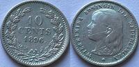 Nederland tien cent 1896 krasje ZF