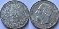 België 5 franc 1876 met veel originele muntglans AU