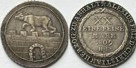 German States (Anhalt-Bernburg) 2/3e thaler or gulden Alexius Friedrich Christian (1796-1834) very tiny mounting trace at top -