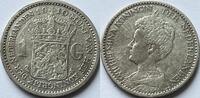 Nederland een gulden 1910 schaars jaartal ZF