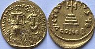 Byzantine Empire (Constantinopel) gold solidus Heraclius and Constantine, wonderfull detailed specimen with appealing toning! -