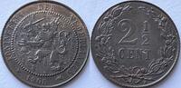 Nederland 2,5 cent 1905 prachtstuk met originele muntglans AU