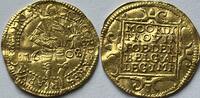 Noordelijke Nederlanden (Friesland) gouden dukaat 1608/7 zeer zeldzame overslag in hoge kwaliteit met originele kleur! PR